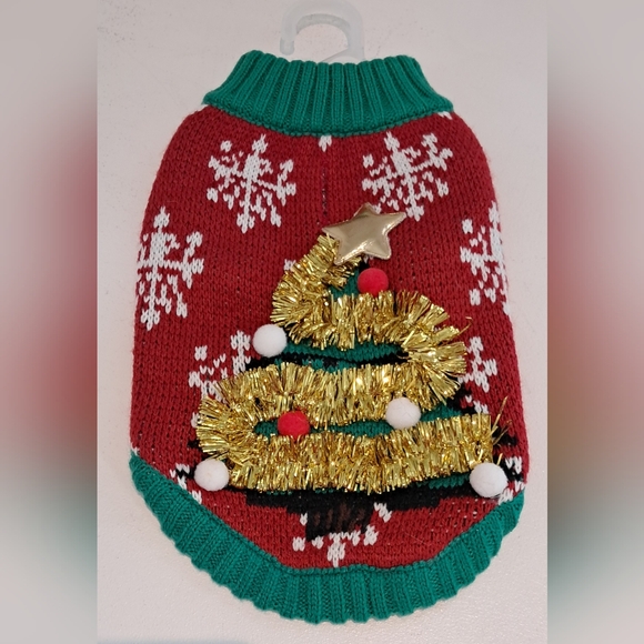 3 Size Small Dog Christmas/Holiday Sweaters with 1 Package of Small Toys NWT - Picture 6 of 6